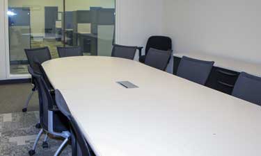 Comfortable conference room with modern furnishings and a professional atmosphere for productive meetings